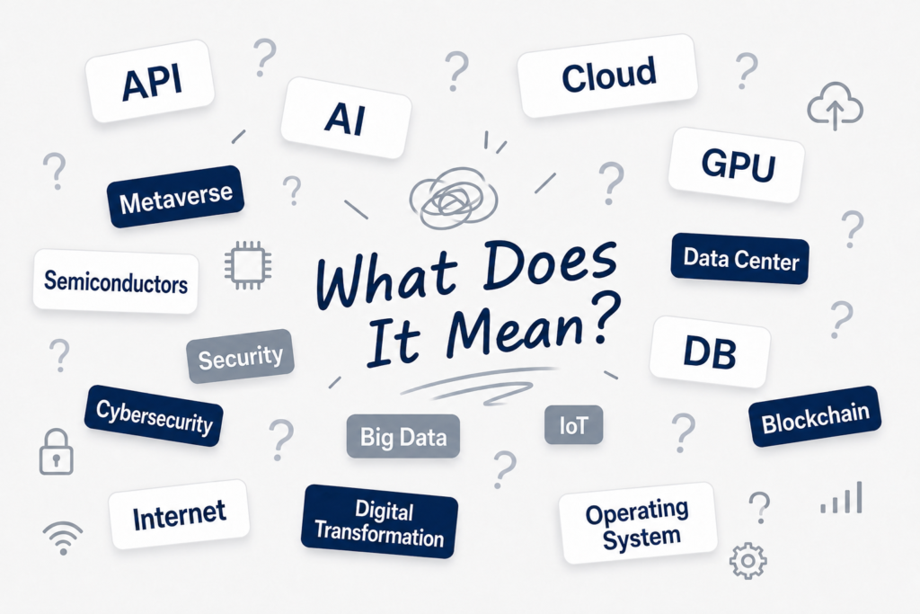What does it mean? API? AI? Cloud? IoT?