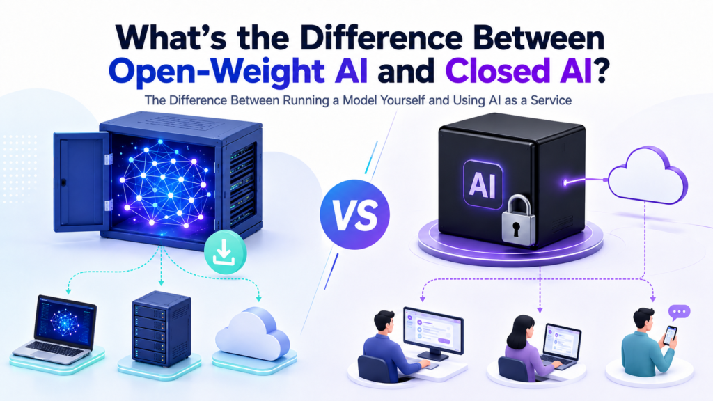 What’s the Difference Between Open-Weight AI and Closed AI?(The Difference Between Running a Model Yourself and Using AI as a Service)