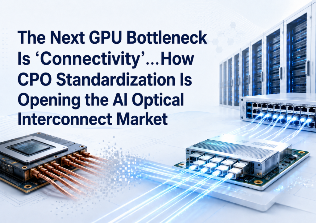 The Next GPU Bottleneck Is ‘Connectivity’…How CPO Standardization Is Opening the AI Optical Interconnect Market
